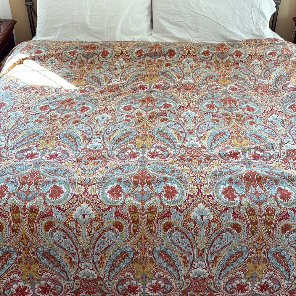 Pottery Barn King Duvet Cover and two standard size shams